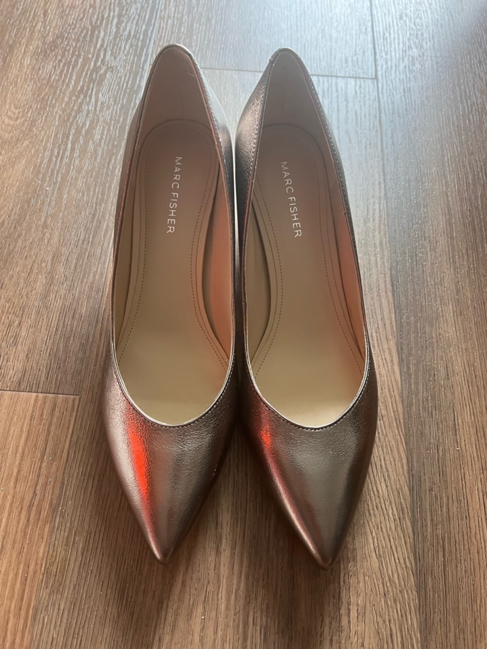 Only worn once Marc Fisher Rose Gold Pointed-Toe Pumps size 8.5